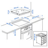 Inductiekookplaat, plug-in 2 zones/zwart 705.060.96 56x38 cm