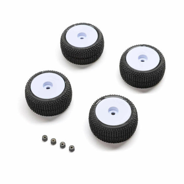 Pro-Line Blockade Tire  Proline OE  Wheel  White  Mounted: Micro-T