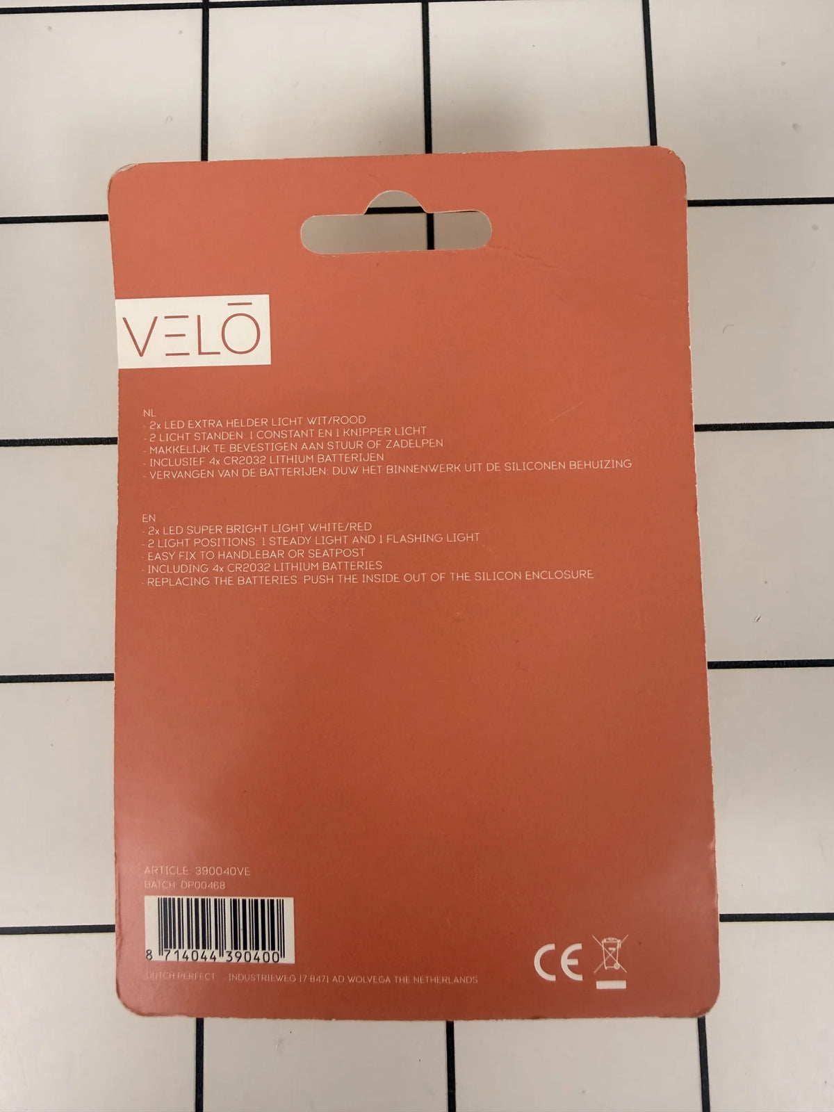 VELO Siliconen Fietslampjes Cinnamon inclusief batterijen