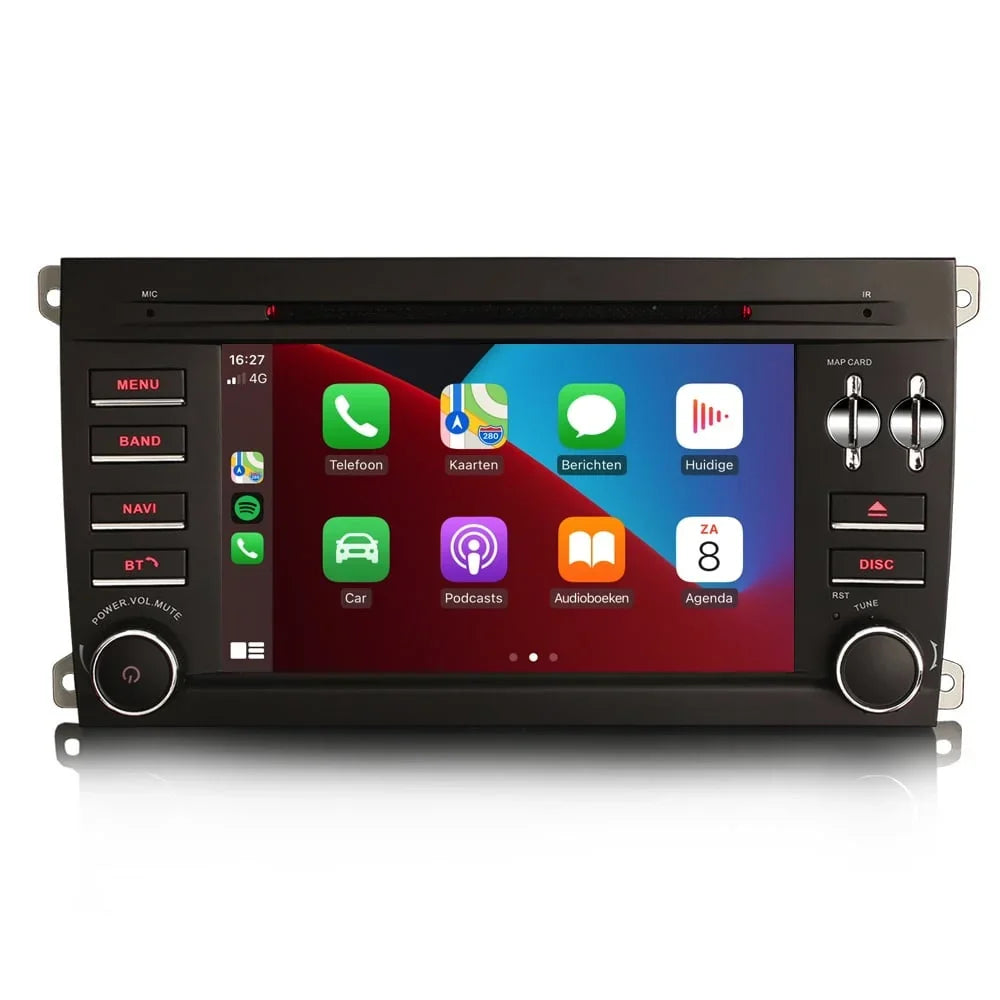 Carplay autoradio voor Porsche Cayenne | 2002 t/m 2010 | Apple Carplay & Android Auto