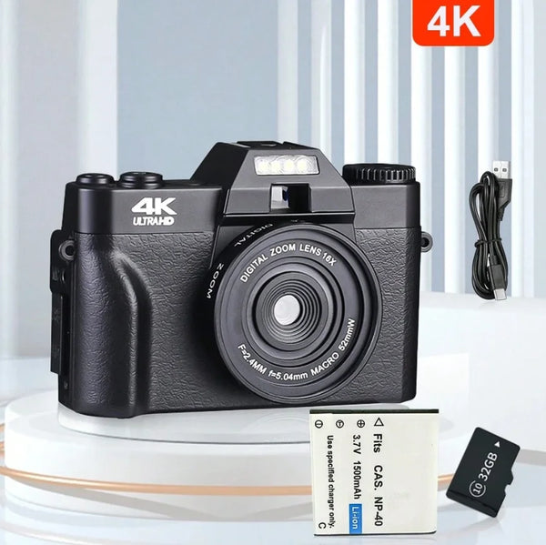 Digital Camera - 4K - 16x Digital Zoom