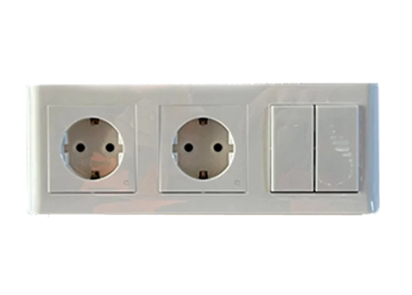 Dubbel Stopcontact met Lichtshakelaar