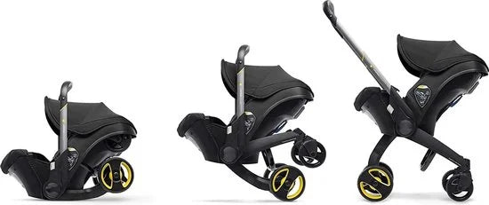 Seastone - Innovatieve Multifunctionele 4 In 1 Kinderwagen - Kinderwagen - Autostoel - Autozitje - Makkelijk inklapbaar vliegtuig - Opvouwen wordt Autostoel - Zwart