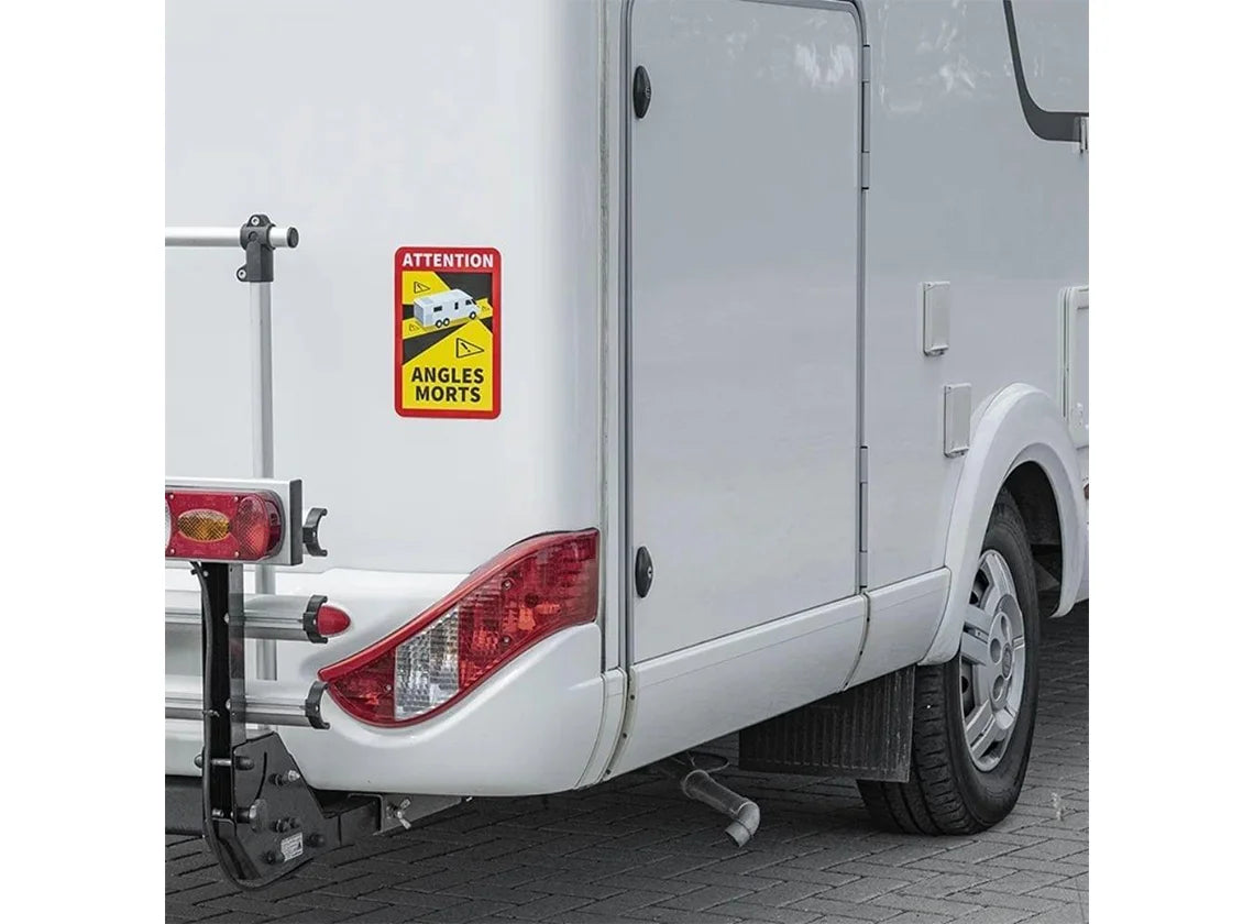 Attention Angles Morts - Magneetsticker Camper - Frankrijk - 3 Stuks