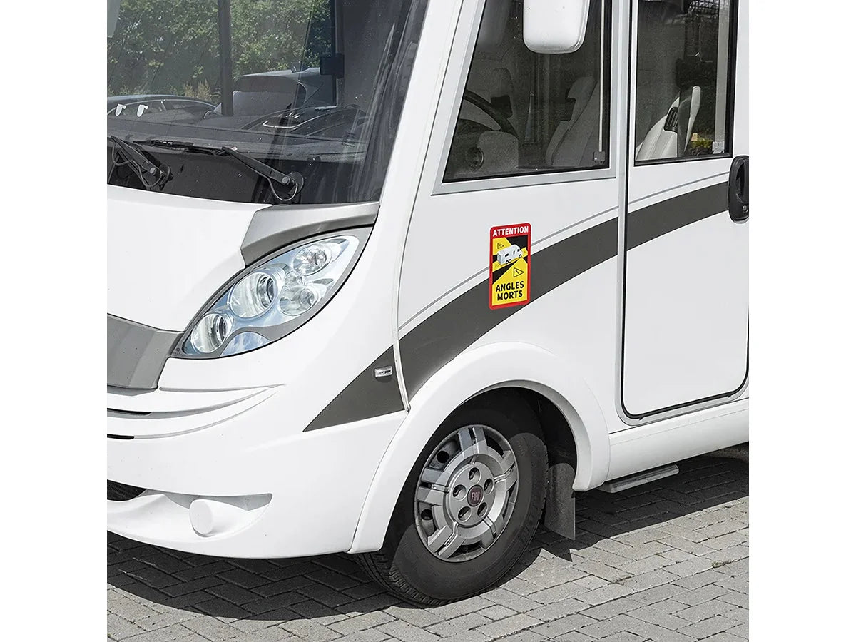 Attention Angles Morts - Sticker Camper - Frankrijk - 5 Stuks