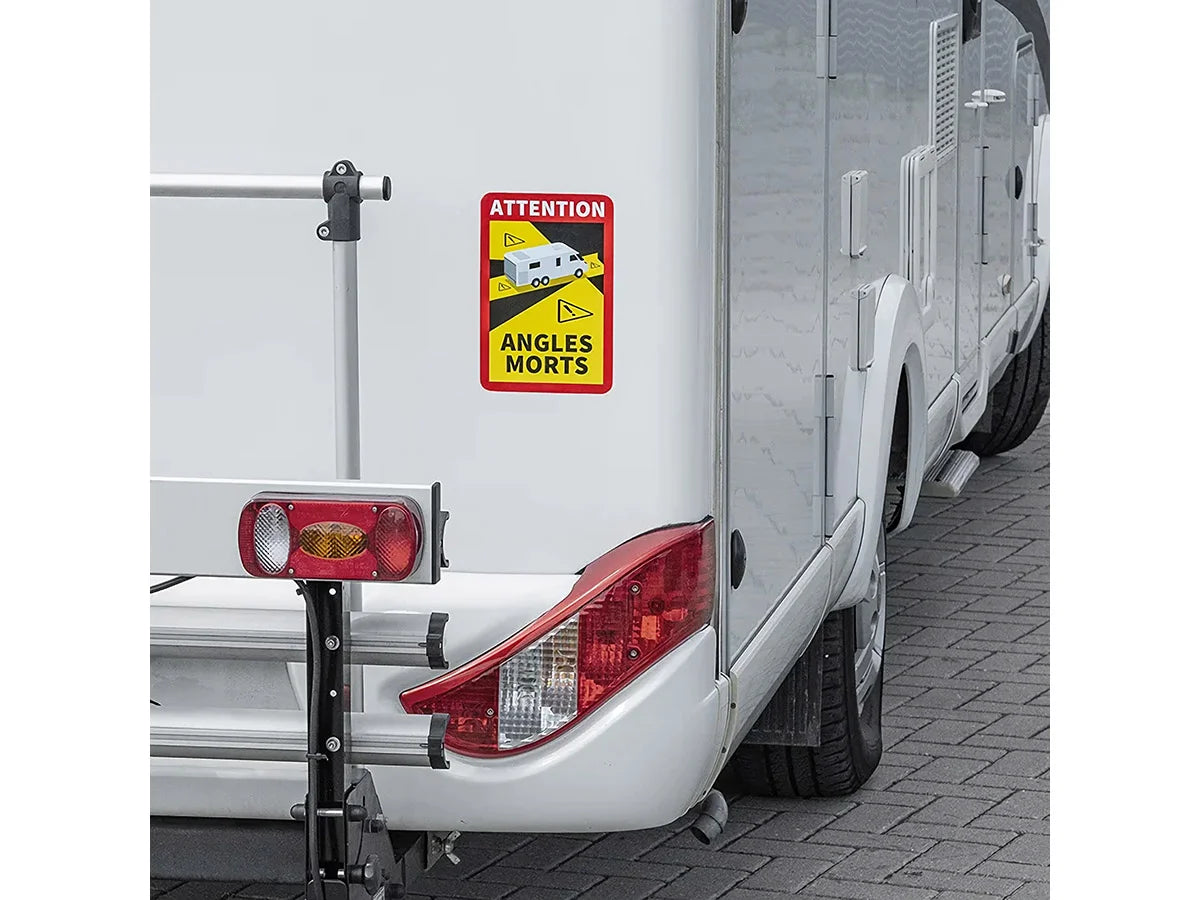 Attention Angles Morts - Sticker Camper - Frankrijk - 5 Stuks