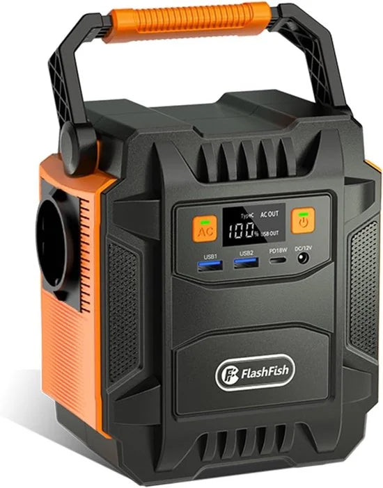 Flashfish A201 200W Powerstation – 172.8Wh Draagbare Accu & Generator – Portable Power Station, Noodstroomvoorziening, Outdoor, Draagbare Powerstation, Stroomgenerator, Noodaggregaat