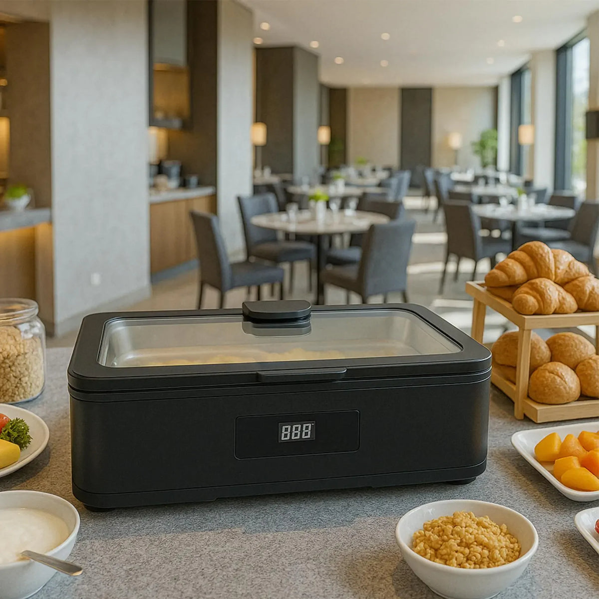 Chafing Dish - 1/1 GN - Elektrisch - Digitaal - Zwart - 600 W - 230V - G-Line