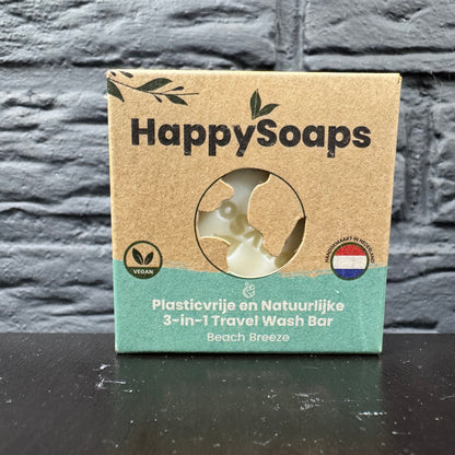 Savon Happysoaps 3 en 1 - format voyage pratique (40 g)