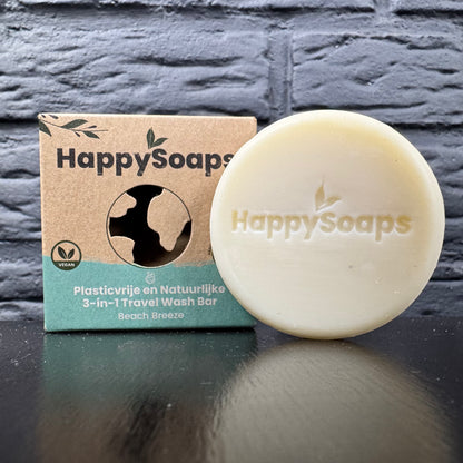 Savon Happysoaps 3 en 1 - format voyage pratique (40 g)