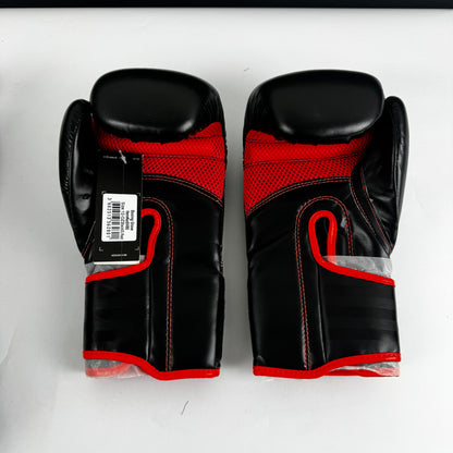 Gants de boxe adidas Hybrid 80 – Unisexe – Noir/Rouge – 340 g – Idéaux pour l'entraînement et le sparring
