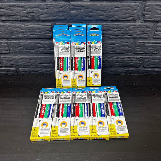 Lot de 24 marqueurs pour tableau blanc Carioca (pointe de 2,8 mm, lot de 4).