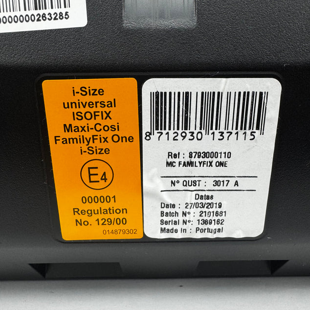 Base Isofix Maxi-Cosi FamilyFix One i-Size + siège auto – Occasion