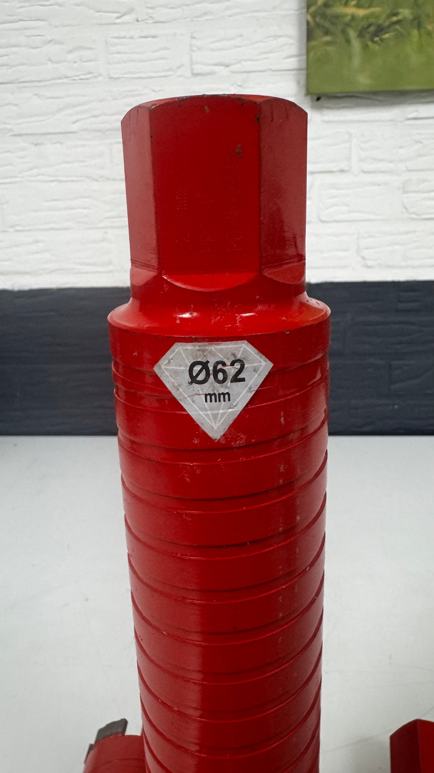 Foret diamanté 62 mm – 37 cm de long | Tige de 32 mm | Pour béton et pierre