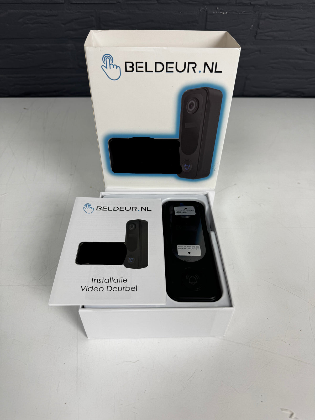 Sonnette vidéo sans fil avec caméra – Sonnette vidéo WiFi (Compatible avec Doorbell, carte SD et support d'angle non inclus) | Nouveau