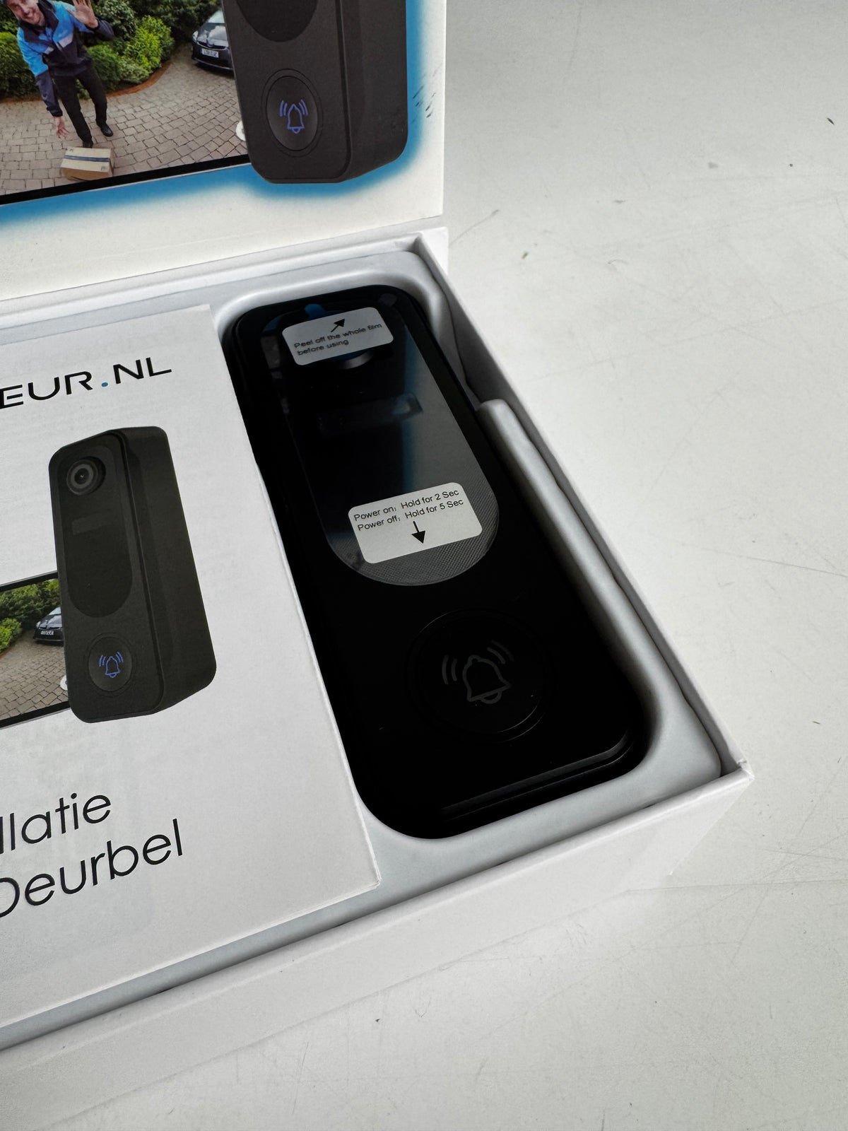 Sonnette vidéo sans fil avec caméra – Sonnette vidéo WiFi (Compatible avec Doorbell, carte SD et support d'angle non inclus) | Nouveau