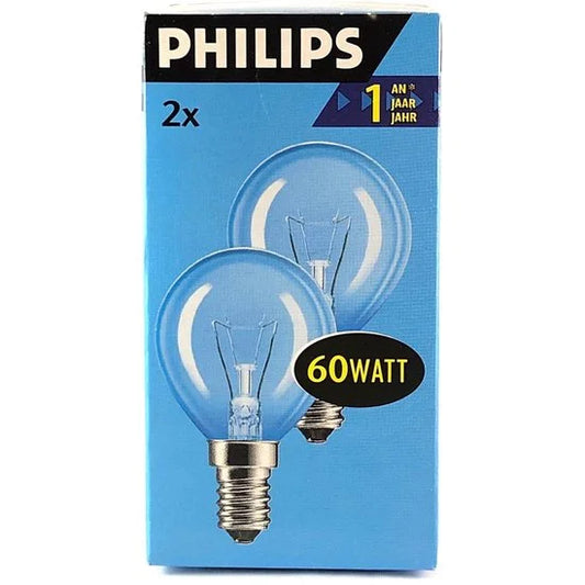 1515 - Philips Duo Pack Gloeilamp 60 Watt - E14