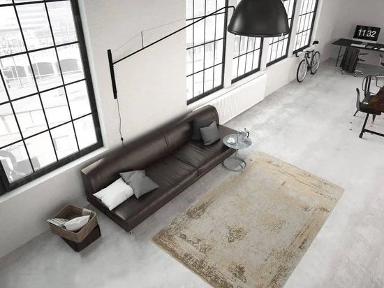 B1 - 0 - Kayoom vintage-Patchwork vloerkleed - echt handgemaakt 80 x 150 Zand