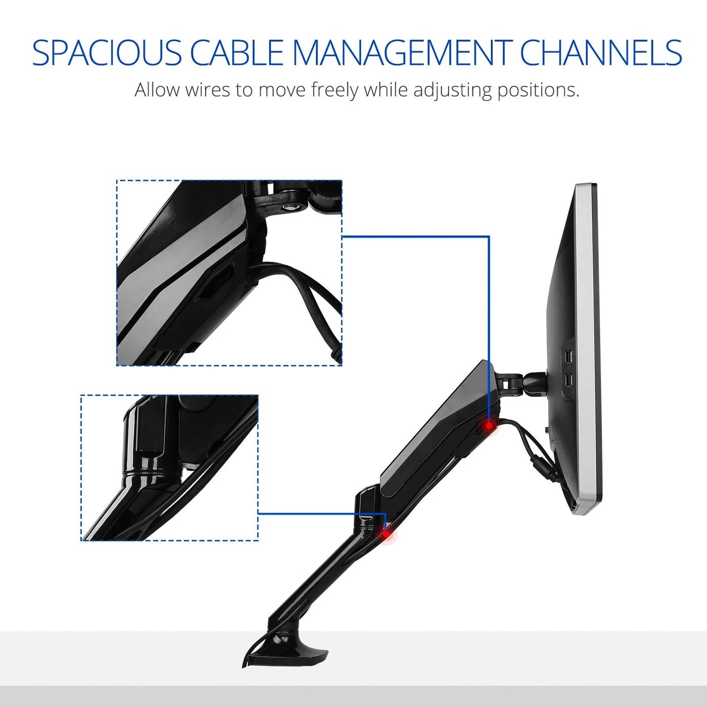 Fleximounts F6 Gas Pressure 10 - 30 Inches (25 - 76 cm) Table Mount Monitor Holder