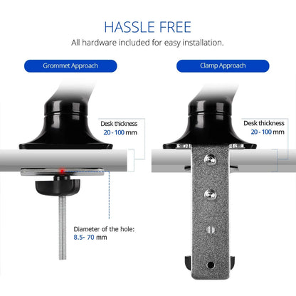 Fleximounts F6 Gas Pressure 10 - 30 Inches (25 - 76 cm) Table Mount Monitor Holder