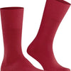 FALKE Airport warme ademende Merino Wol Katoen Heren Sokken rood - Maat 47-48