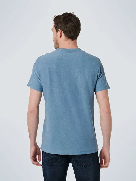 No Excess Mannen Ronde Hals T-Shirt Blauw