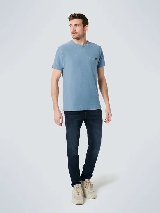 No Excess Mannen Ronde Hals T-Shirt Blauw