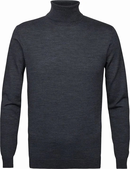 Profuomo - Coltrui Merinowol Antraciet - Maat XXL - Modern-fit