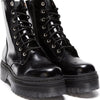 Charles Footwear - Dames Laars 1984 Black Polished - Zwart - Maat 38