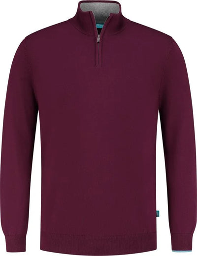 Trui Half Zip Cotton/Cashmere Plum (7.21.500.501 - 084)