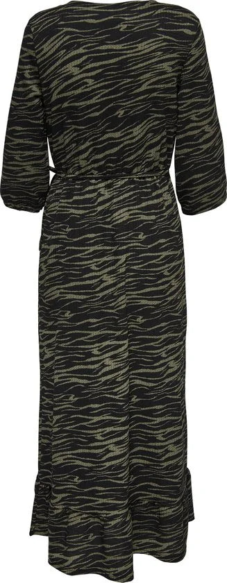 ONLY ONLOVA 3/4 MID CALF WRAP DRESS JRS Dames Jurk - Maat M