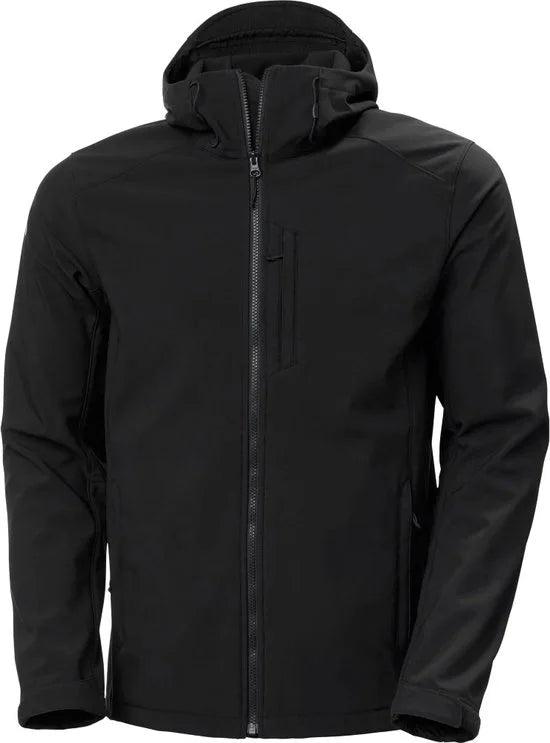 Helly Hansen Paramount Hooded Softshell Jack - Heren - Zwart - Maat XXL