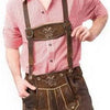 Tannhauser Lederhosen Starnberg Kort 100% Echt Leder Oktoberfest Heren Lederhosen Man  - Donkerbruin- Leer- M