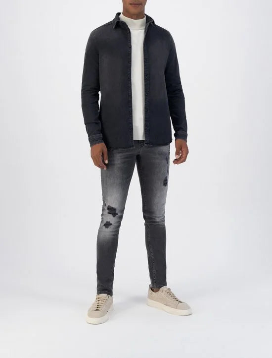 Purewhite - Heren Skinny fit Denim Jeans - Denim Dark Grey - Maat 28
