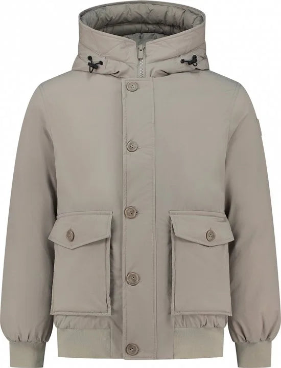 Purewhite - Heren Regular fit Jackets Padded - Taupe - Maat S