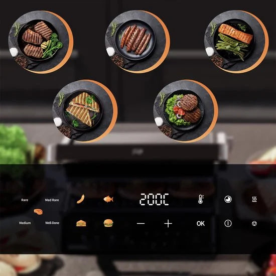 JAP Integrill - Smart contactgrill - Vaatwasserbestendig - 180º Kantelbaar - Met uitneembare platen - Tosti apparaat