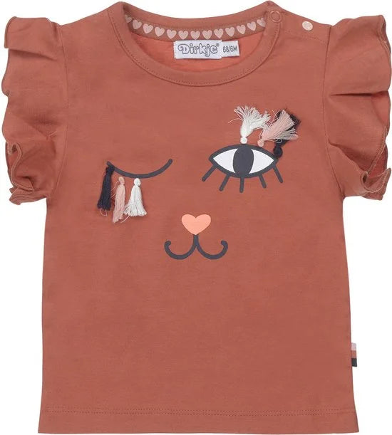 Dirkje T-DOTS Meisjes T-shirt - Maat 92