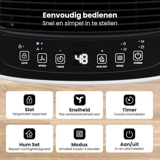 Auronic Luchtontvochtiger - Ontvochtigt 12L Per Dag - Was-droog Functie - Voorkomt Schimmel - Wit