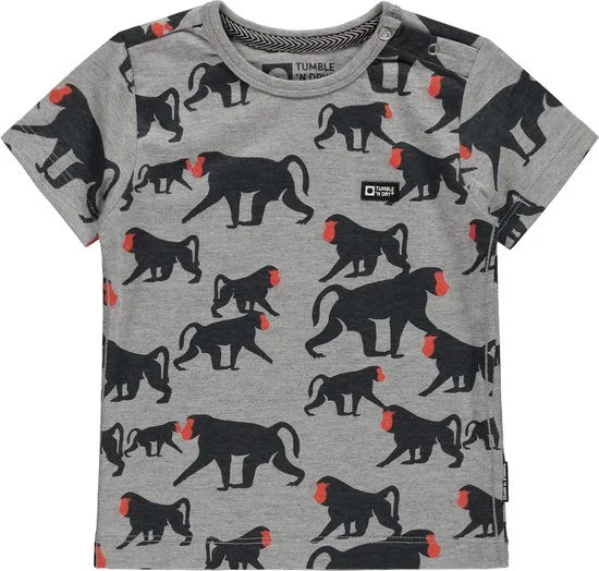 Tumble 'n dry Jongens Shirt Tomy - Grey Melange - Maat 74