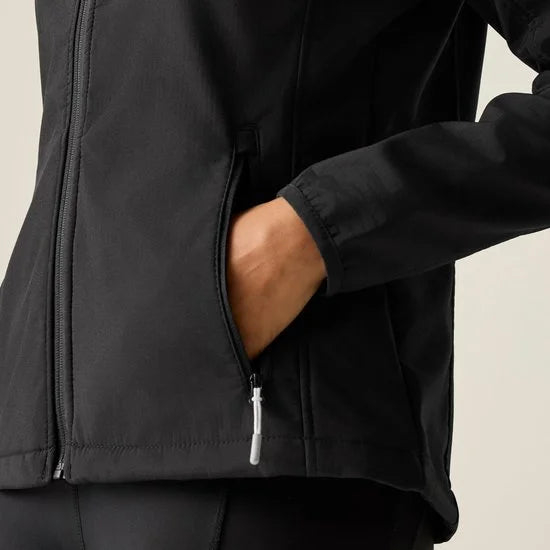 Regatta, Arec III Softshell Dames Jack, Zwart, Maat 34