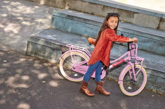 Braqeez 423730-937 Meisjes Cowboy Boots - Bruin - Leer - Veters