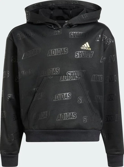 adidas Sportswear Brand Love Gold Debossed Hoodie Kids - Kinderen - Zwart- 170