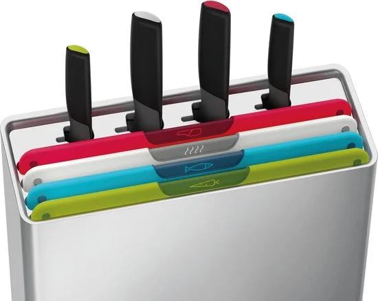 Joseph Joseph - Foilio Icon Plus Snijplank en Messen 8-Delig - Kunststof - Multicolor