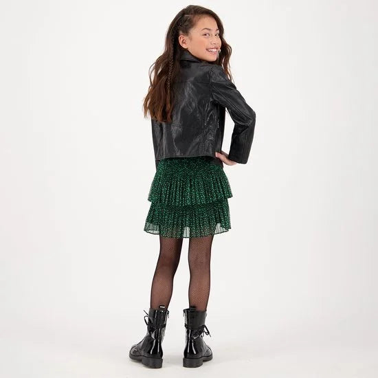 Vingino meiden leatherlook vest Temani Deep Black