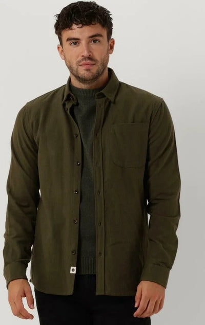 Anerkjendt Akleif 2 Tone Melange - met lange mouwen - Heren Donkergroen - Maat L