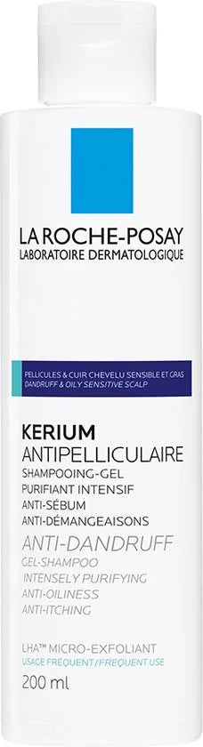 La Roche-Posay Kerium Anti-roos micro-exfoliërende gelshampoo - Vet Haar 200ml