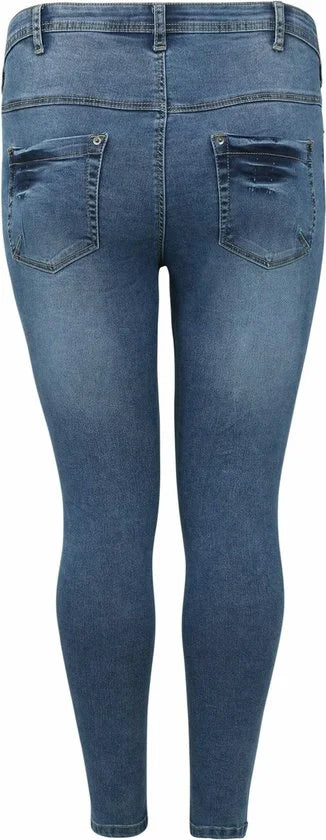 Zizzi jeans jeans, cropped, amy, super slim Blauw Denim-44 (34)