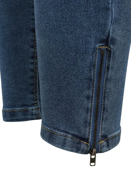 Zizzi jeans jeans, cropped, amy, super slim Blauw Denim-44 (34)