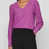Vila Blouse Vipaulina V-neck L/s Top 14090557 Cattleya Orchid Dames Maat - S