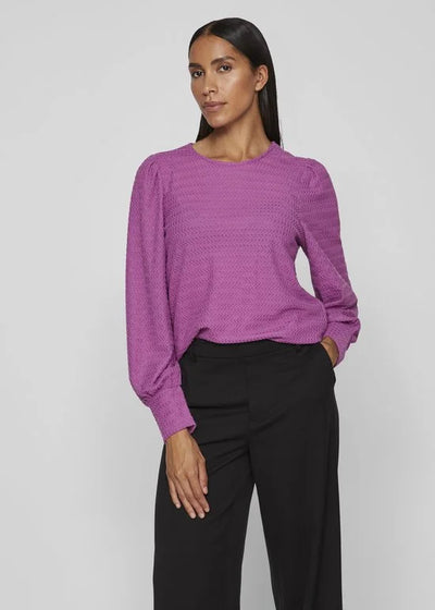 Vila T-shirt Vitallis L/s Top/r 14091418 Cattleya Orchid Dames Maat - S